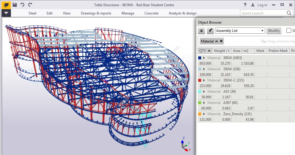 فرآیند طراحی و مدل‌سازی با نرم‌افزار Tekla Structures